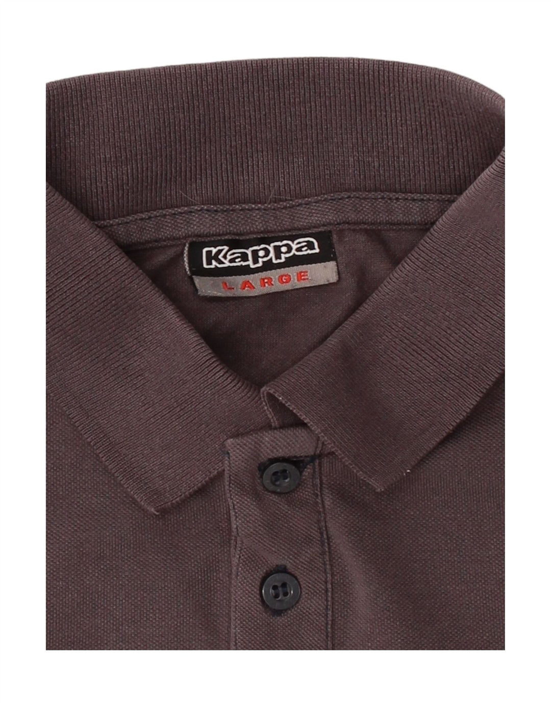 KAPPA Mens Polo Shirt Large Grey Cotton