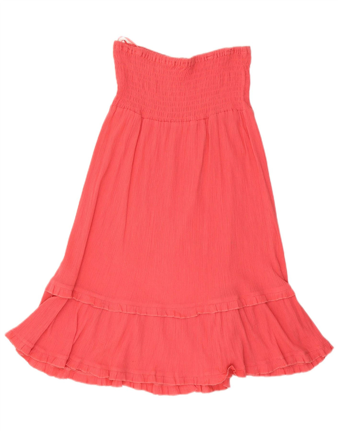 Marks & Spencer Womens Strapless Dress UK 12 Medium  Red Cotton