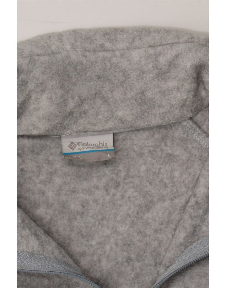 COLUMBIA Womens Fleece Jacket UK 16 Large Grey Polyester Vintage Columbia and Second-Hand Columbia from Messina Hembry 