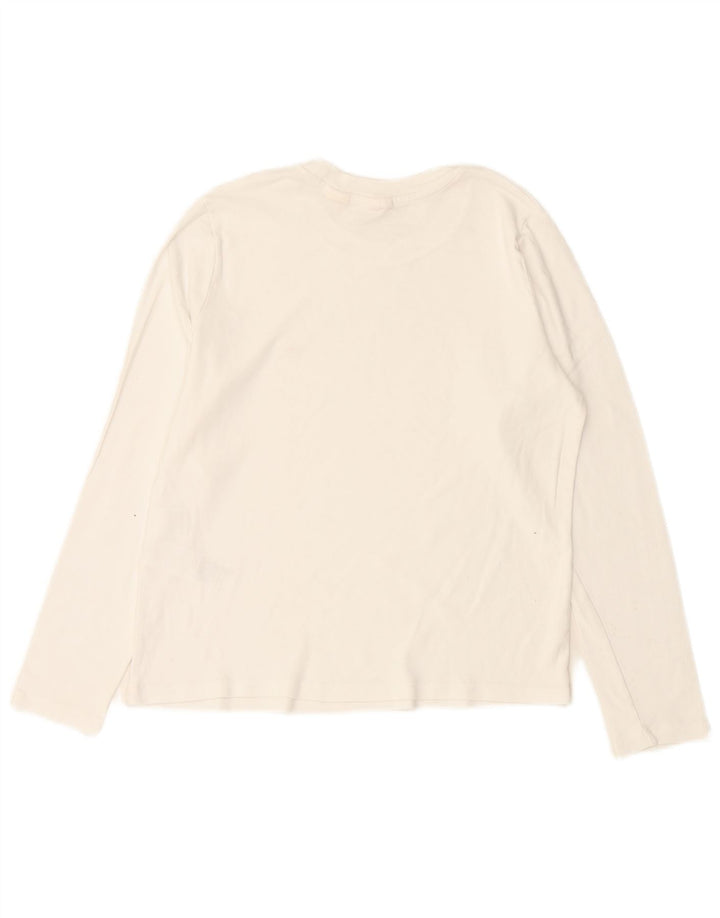 LEVI'S Top feminino manga comprida UK 18 XL algodão branco