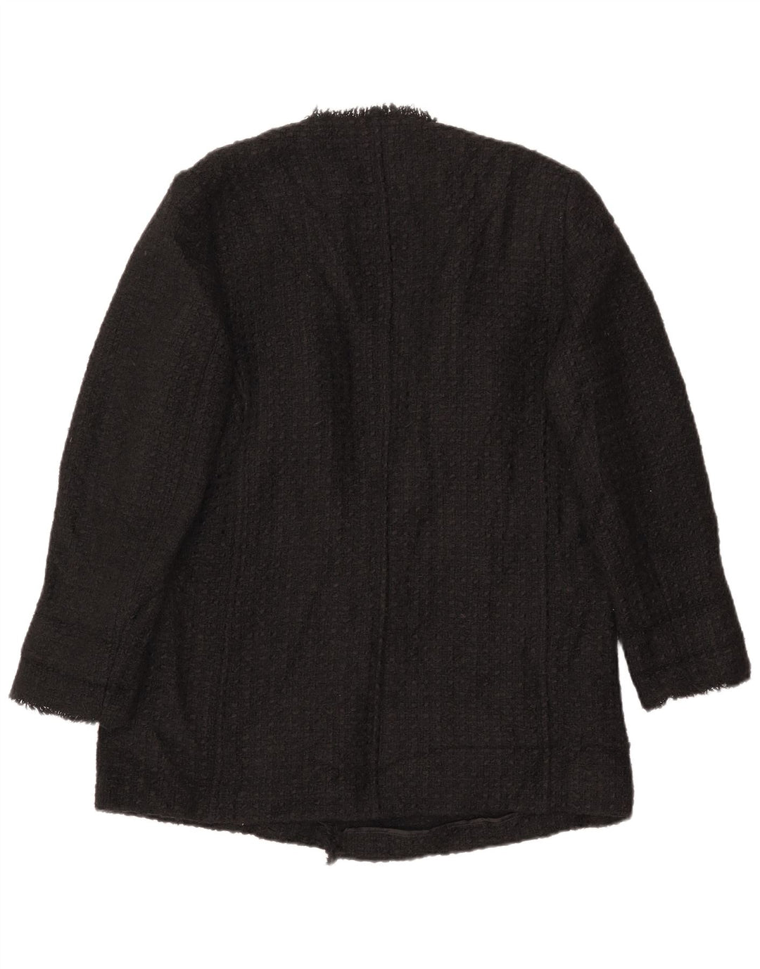 Massimo Dutti Womens Blazer Jacket EU 42 Large Black Acrylic