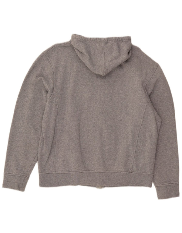 Fila Damen-Kapuzenpullover mit grafischem Reißverschluss, Größe 2XL, grau gefleckte Baumwolle