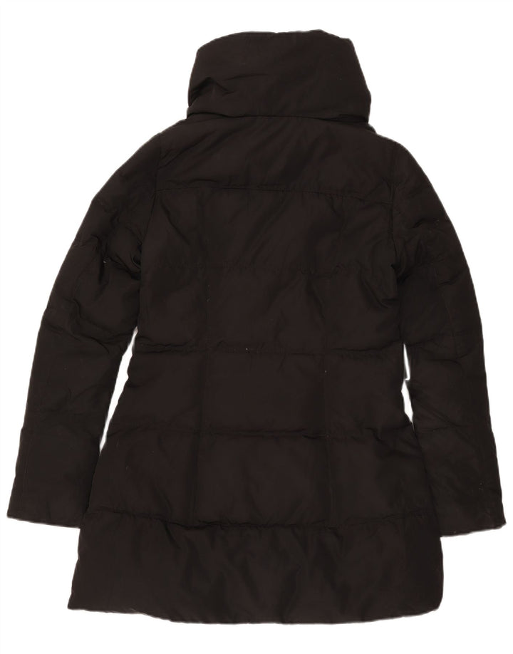 Zara Womens Padded Coat UK 10 Small Black Polyester