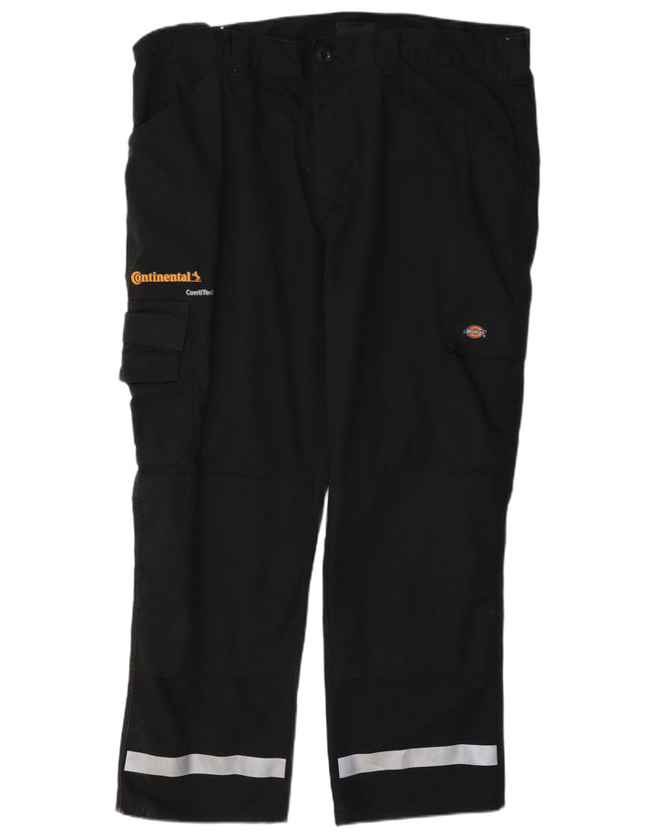 Dickies Mens Straight Cargo Trousers W40 L28 Black Colourblock Polyester
