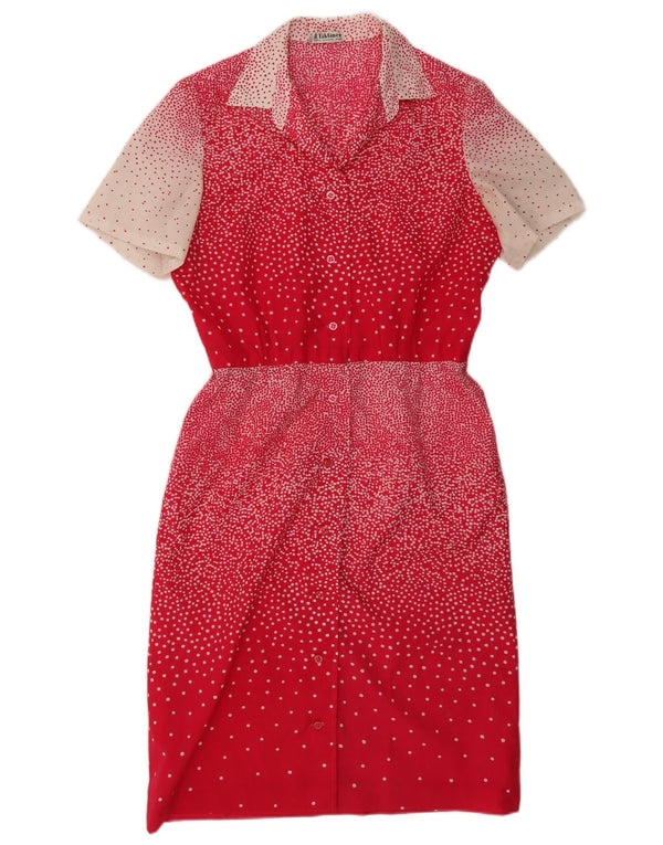 J.Tiktiner Womens Short Sleeves Shirt Dress UK 14 Medium Red Spotted
