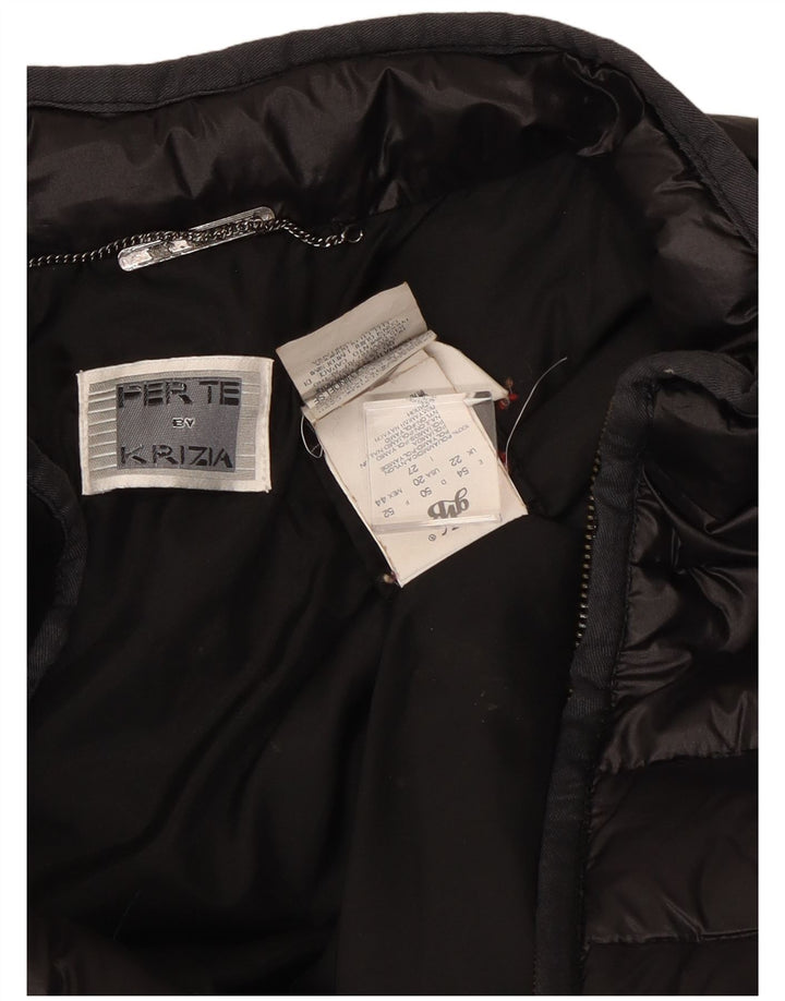 Perte by Krizia Veste matelassée pour femme UK 22 3XL Noir