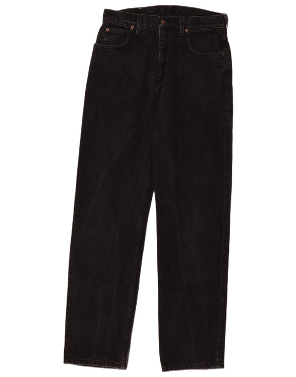 Lee Womens Portland Straight Jeans W32 L34 Black Cotton