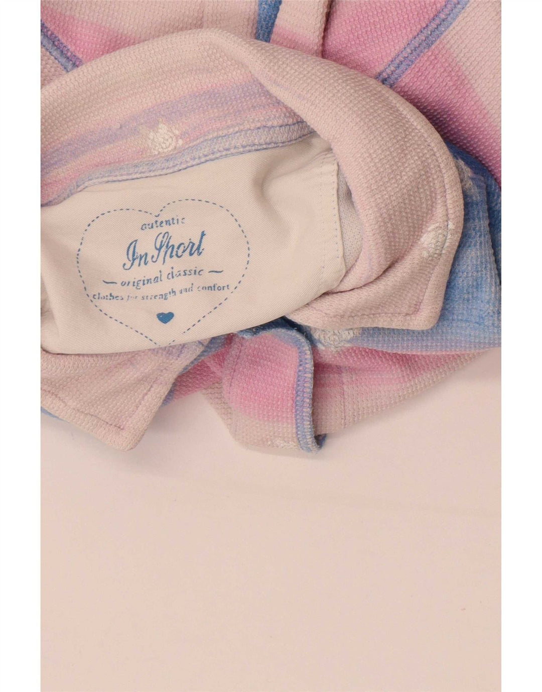 Vintage Womens Abstract Pattern Shirt Blouse UK 16 Large Blue Striped