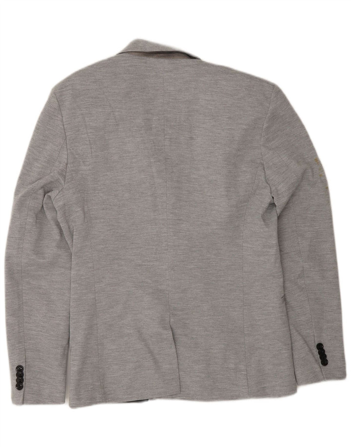 Zara Mens 2 Button Blazer Jacket UK 40 Large Grey