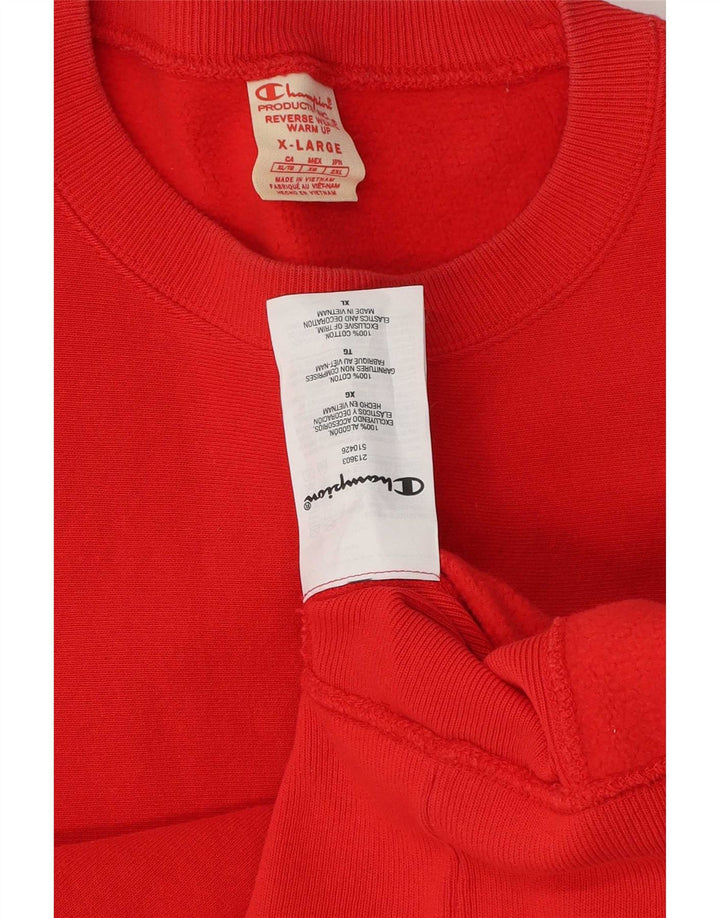 Felpa da uomo Champion Jumper XL in cotone rosso