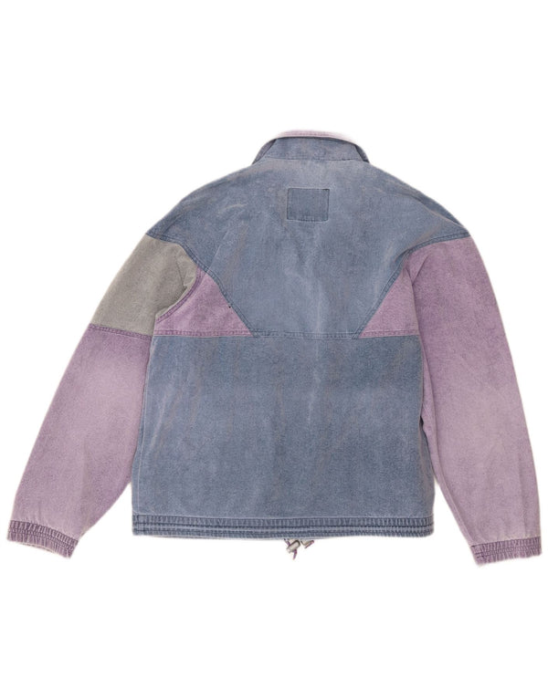 Great Escapes Veste de survêtement en velours pour femme UK 18 XL Bleu Colorblock