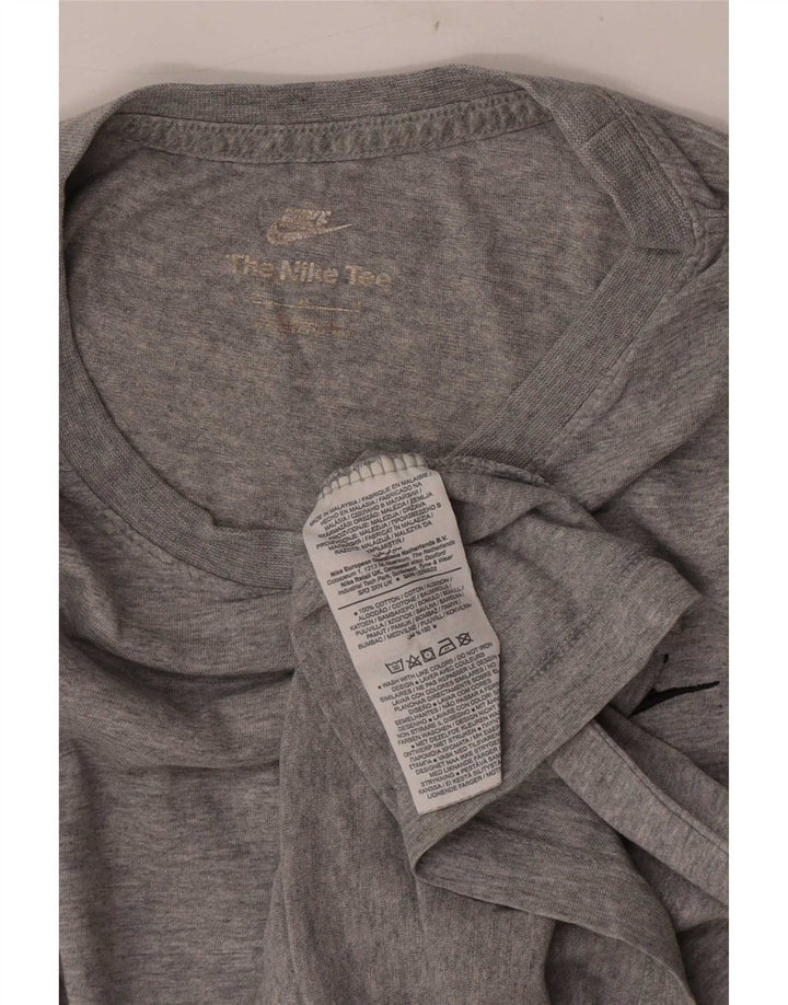 Nike T-shirt top mellem grå bomuld til mænd
