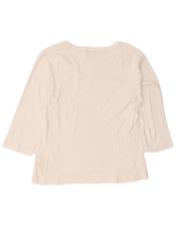 Champion Dame Top 3/4 ærmer UK 18 XL Hvid Bomuld