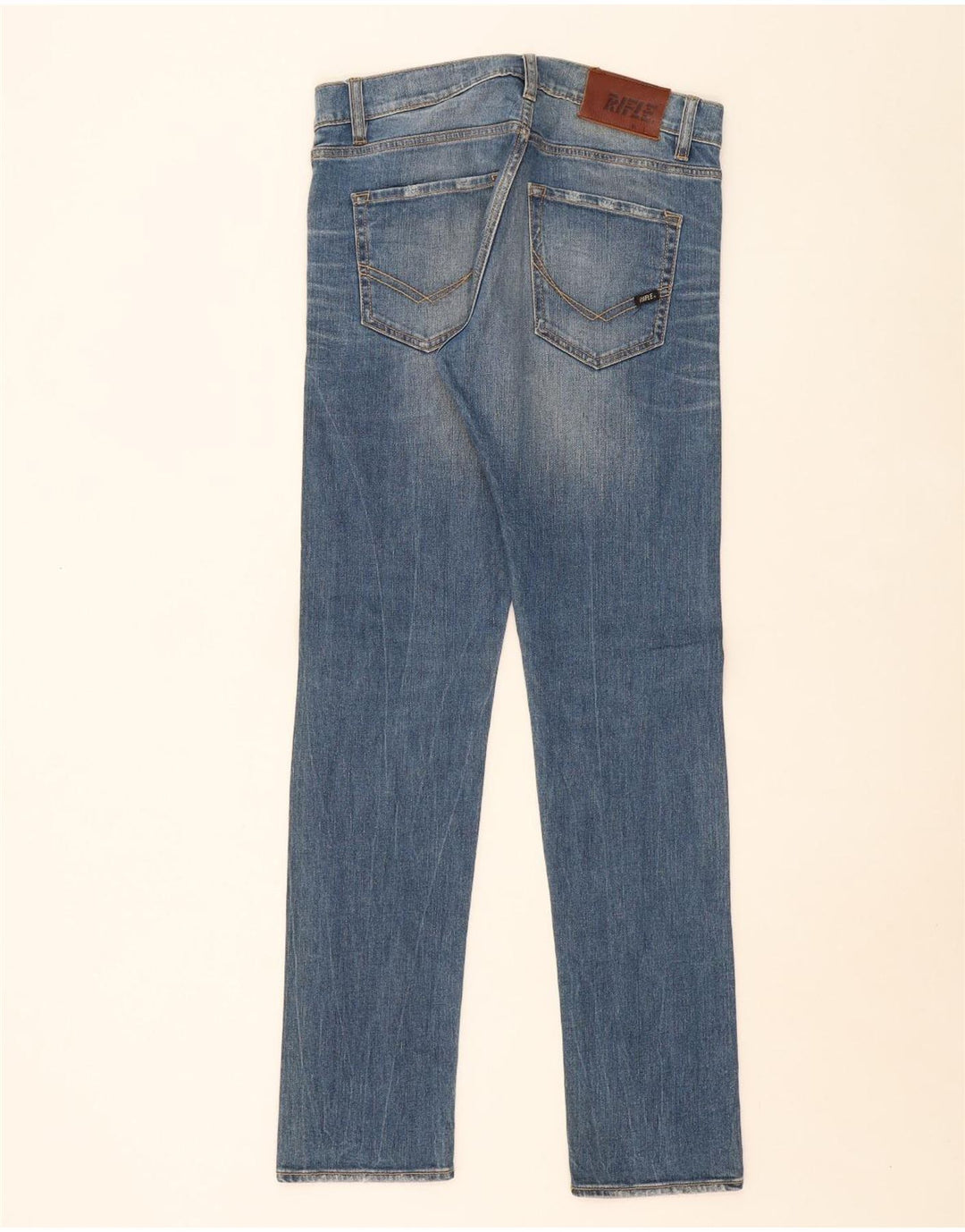 RIFLE Mens Slim Jeans W31 L33 Blue Cotton