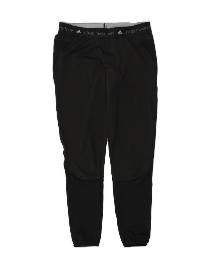 ADIDAS Womens Graphic Tracksuit Trousers UK 10 Small Black Polyester Vintage Adidas and Second-Hand Adidas from Messina Hembry 