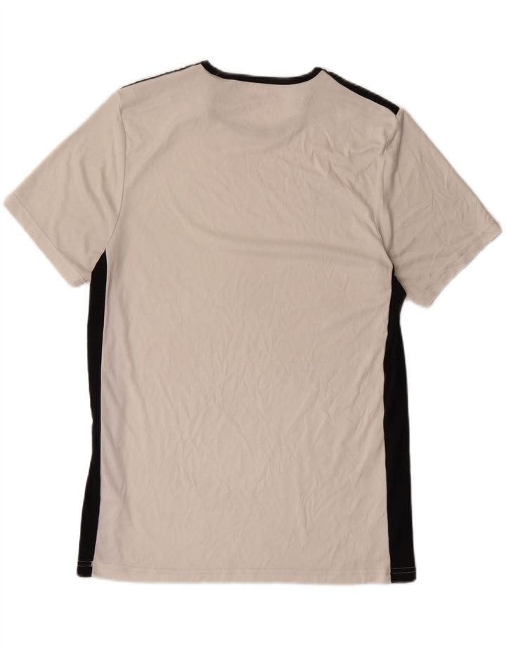 ADIDAS Mens Aeroready T-Shirt Top Medium White Colourblock Polyester