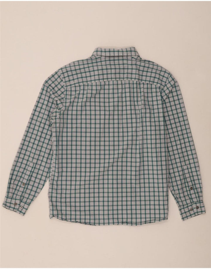 Orvis Mens Shirt Large Green Check Cotton