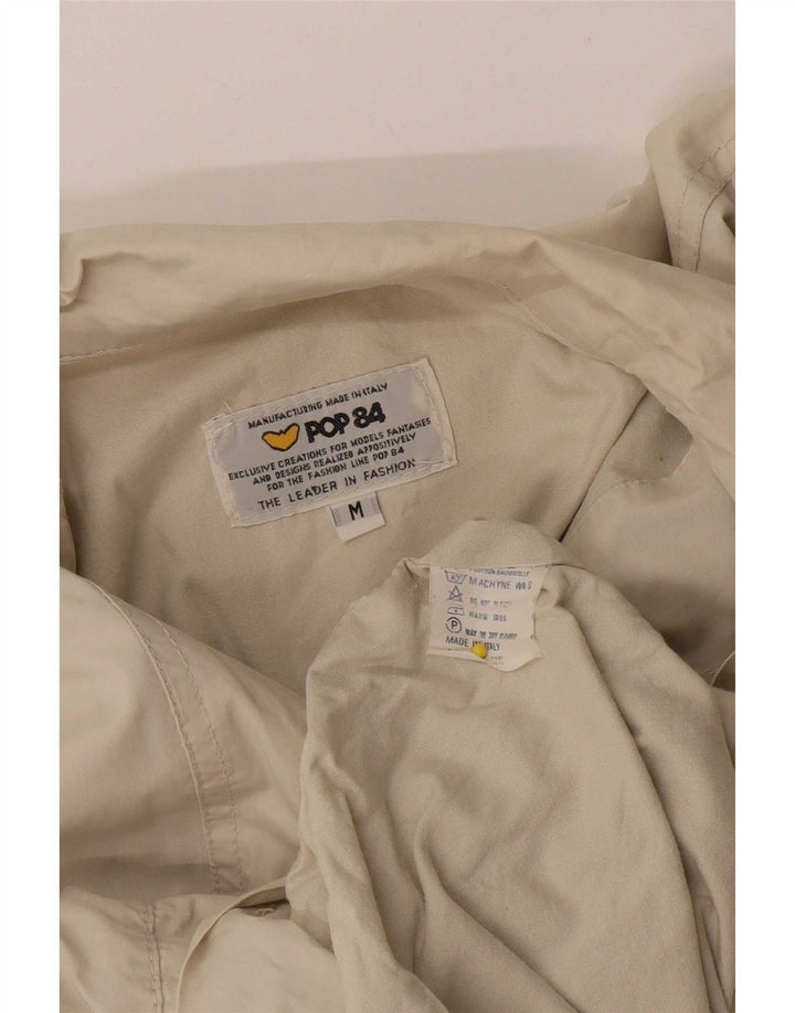 POP 84 Mens Bomber Jacket UK 38 Medium Off White Cotton