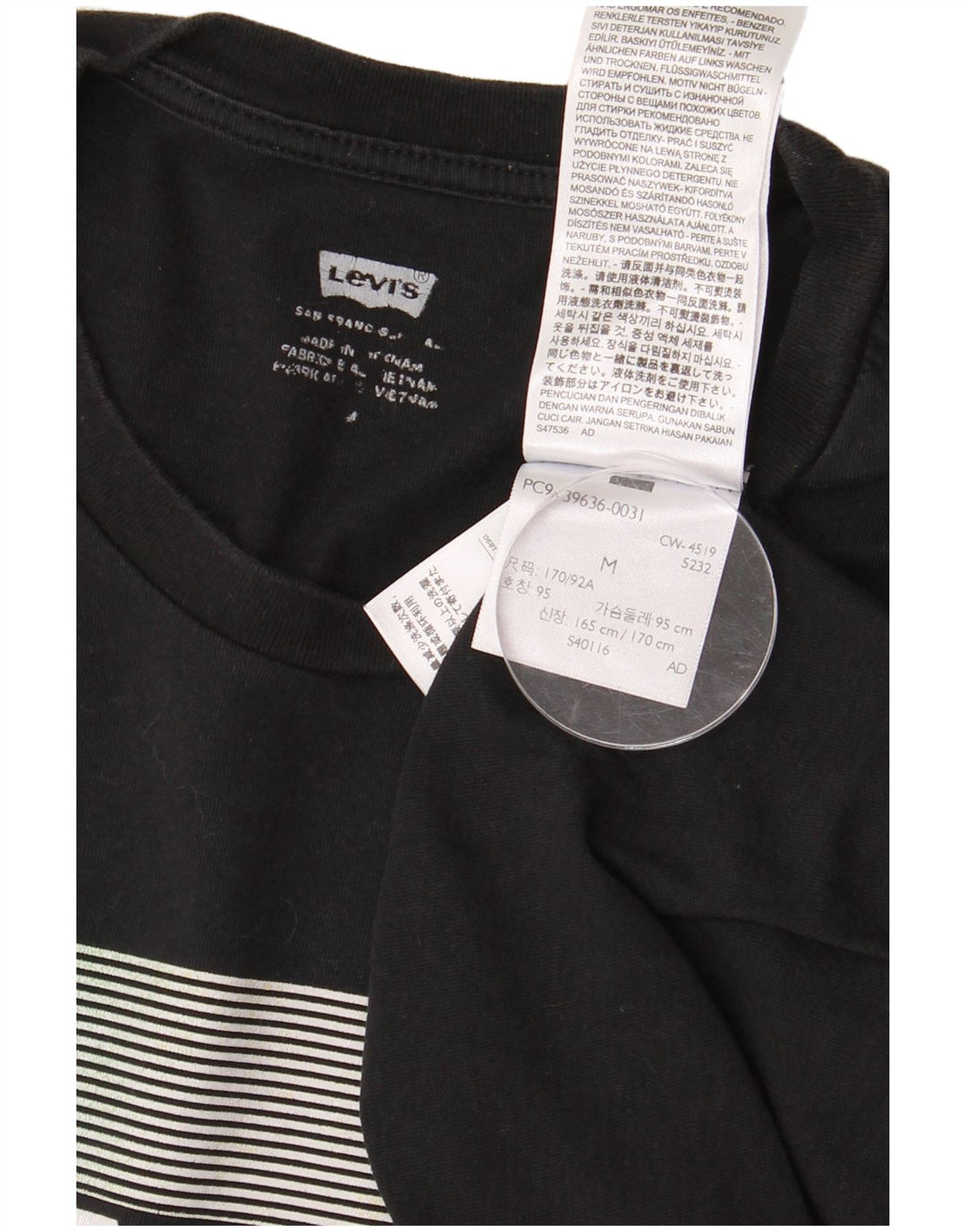 Levi's Herre grafisk T-shirt top mellem sort bomuld