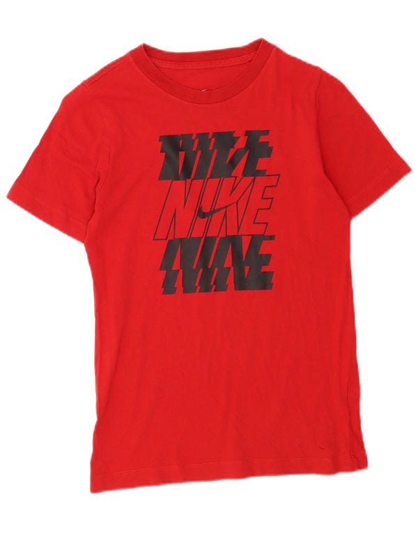Nike Boys Standard Fit Graphic T-Shirt Top 10-11 Years Medium Red