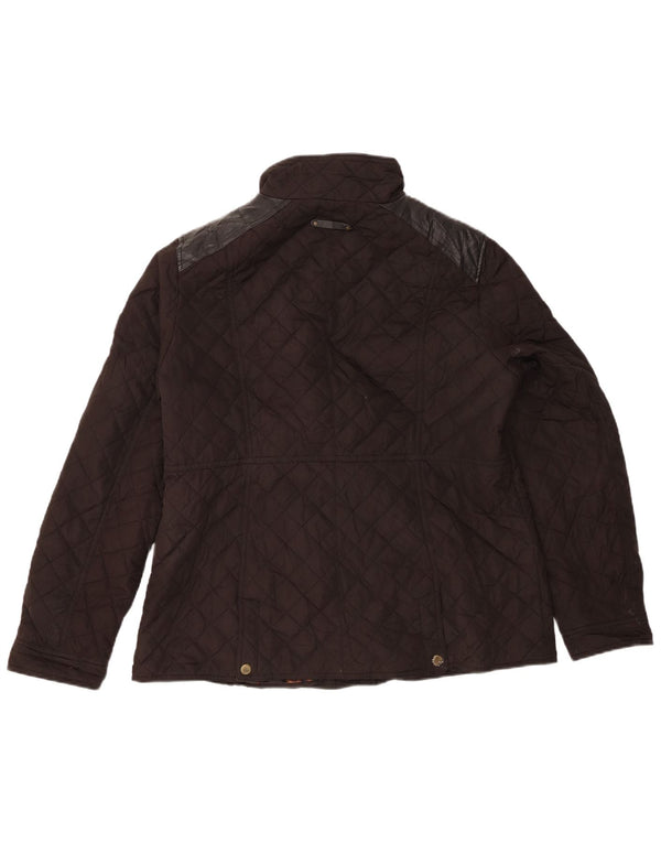 Ralph Lauren Womens Quilted Jacket UK 14 Large Brown Polyester