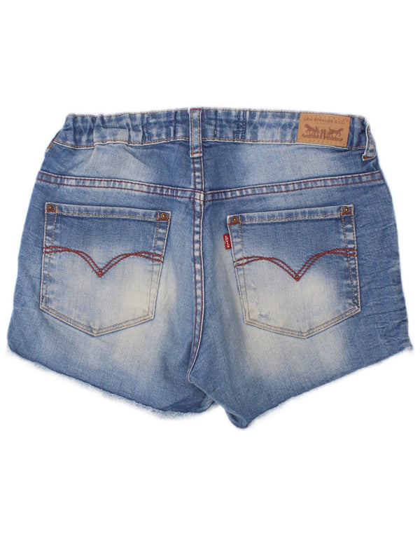 Levi's Girls Distressed Denim Shorts 13-14 Years W26 Blue Cotton
