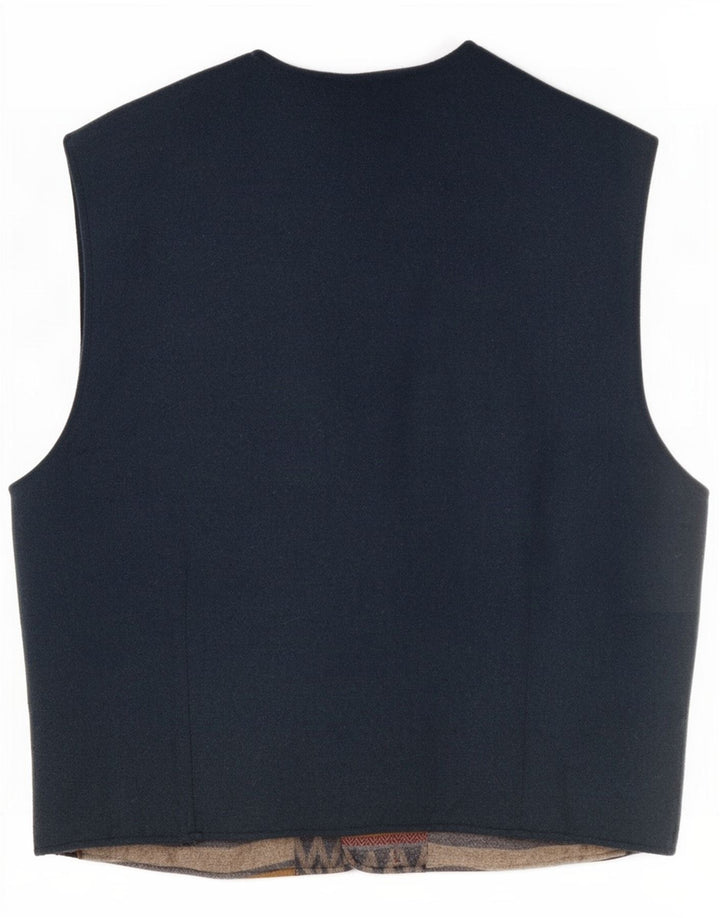 Vintage vest til mænd Medium flerfarvet geometrisk