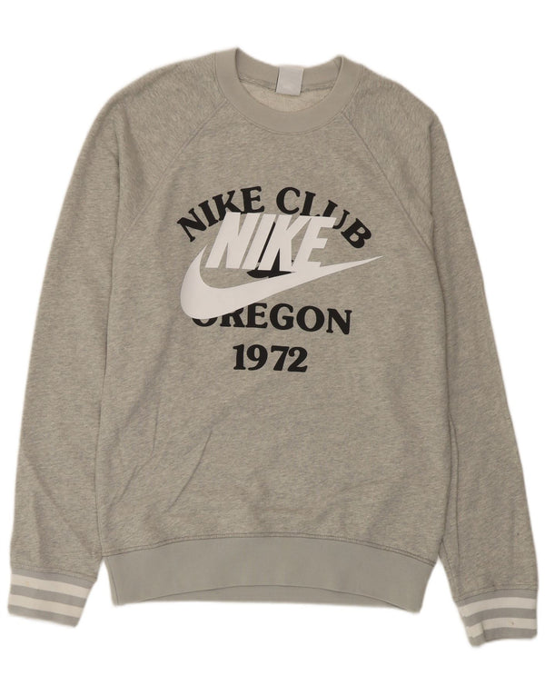 Мужской свитшот с рисунком Nike XS, серый хлопок