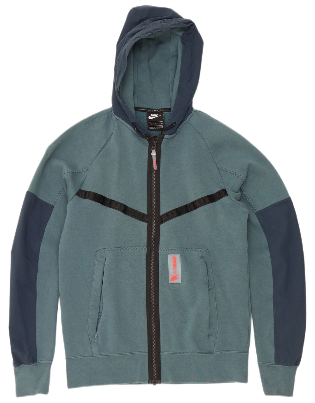 Nike Hættetrøje med lynlås til mænd, lille blå Colourblock Polyester