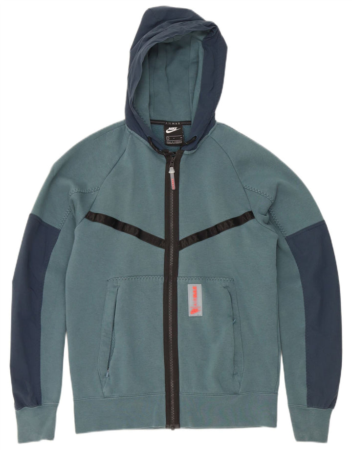 Nike Hættetrøje med lynlås til mænd, lille blå Colourblock Polyester