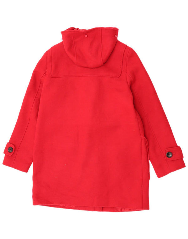 Marks & Spencer Womens Hooded Duffle Coat UK 12 Medium Red Polyester