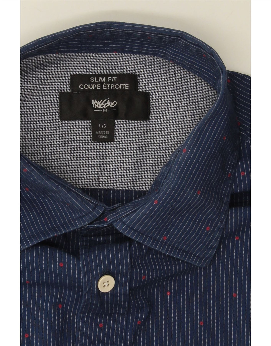 MOSSIMO Mens Slim Fit Shirt Large Blue Pinstripe Cotton Vintage Mossimo and Second-Hand Mossimo from Messina Hembry 