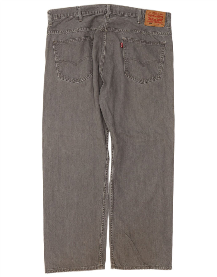 Levi's Mens 569 Loose Jeans W38 L29 Grey Cotton
