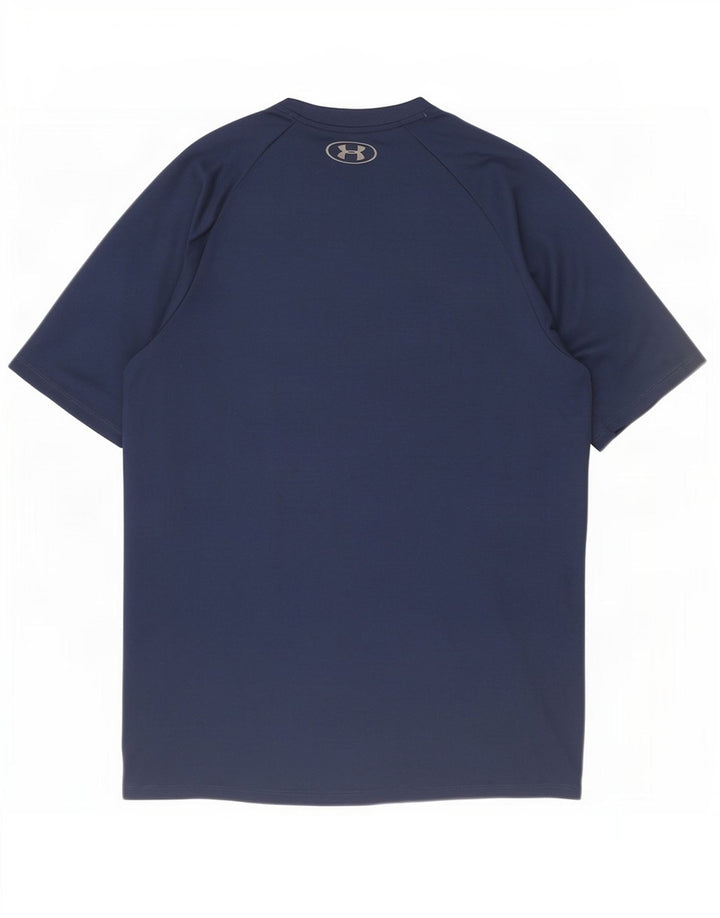 Under Armour Herre T-Shirt Top Medium Marineblå Polyester