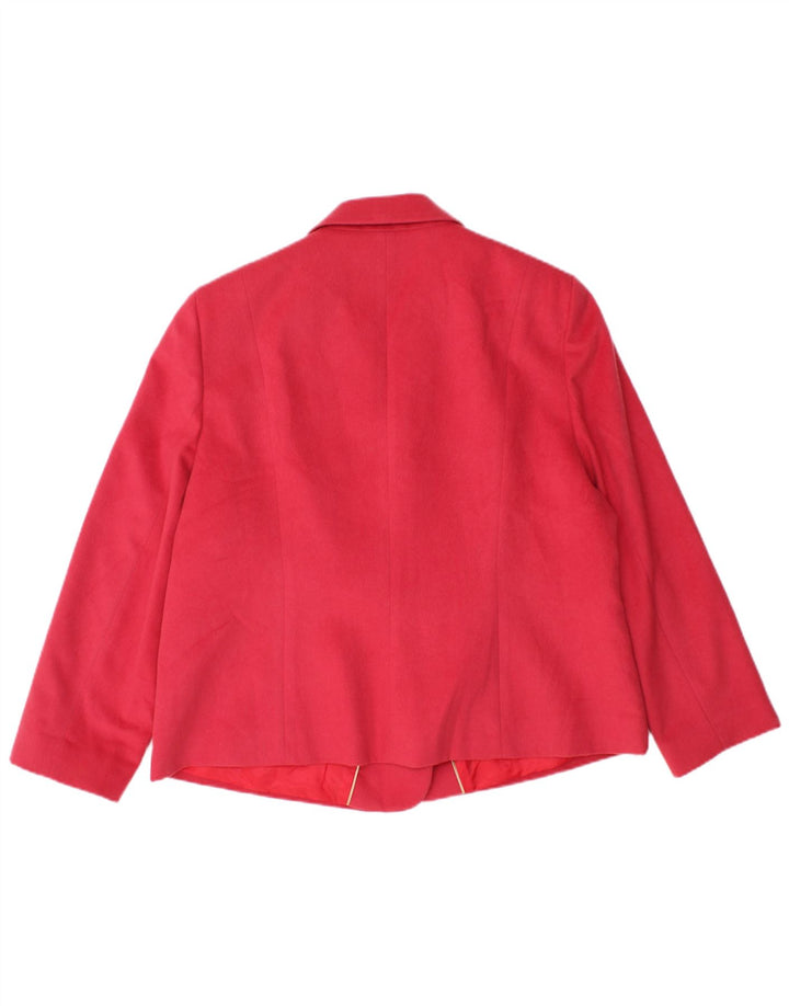 Eastex Womens 3 Button Blazer Jacket UK 20 2XL Pink Polyester