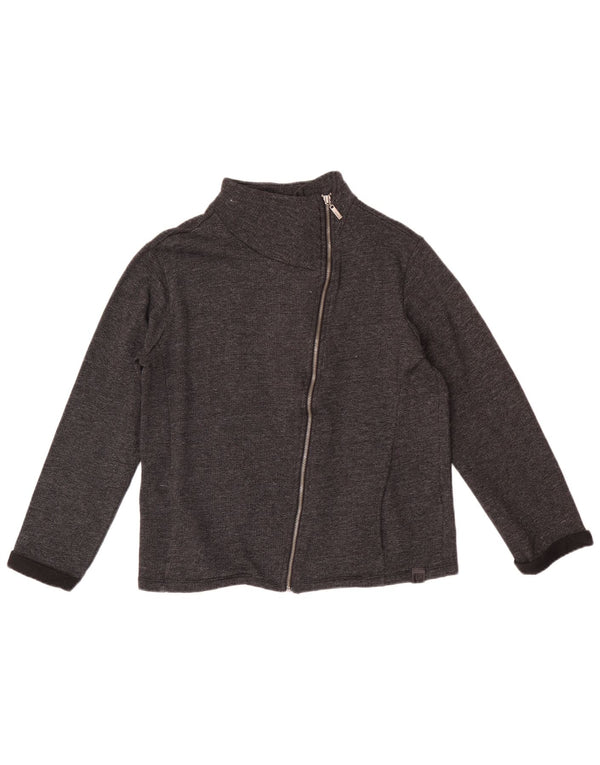 Freddy Womens Oversized Tracksuit Top Jacket UK 10 Small Grey Cotton