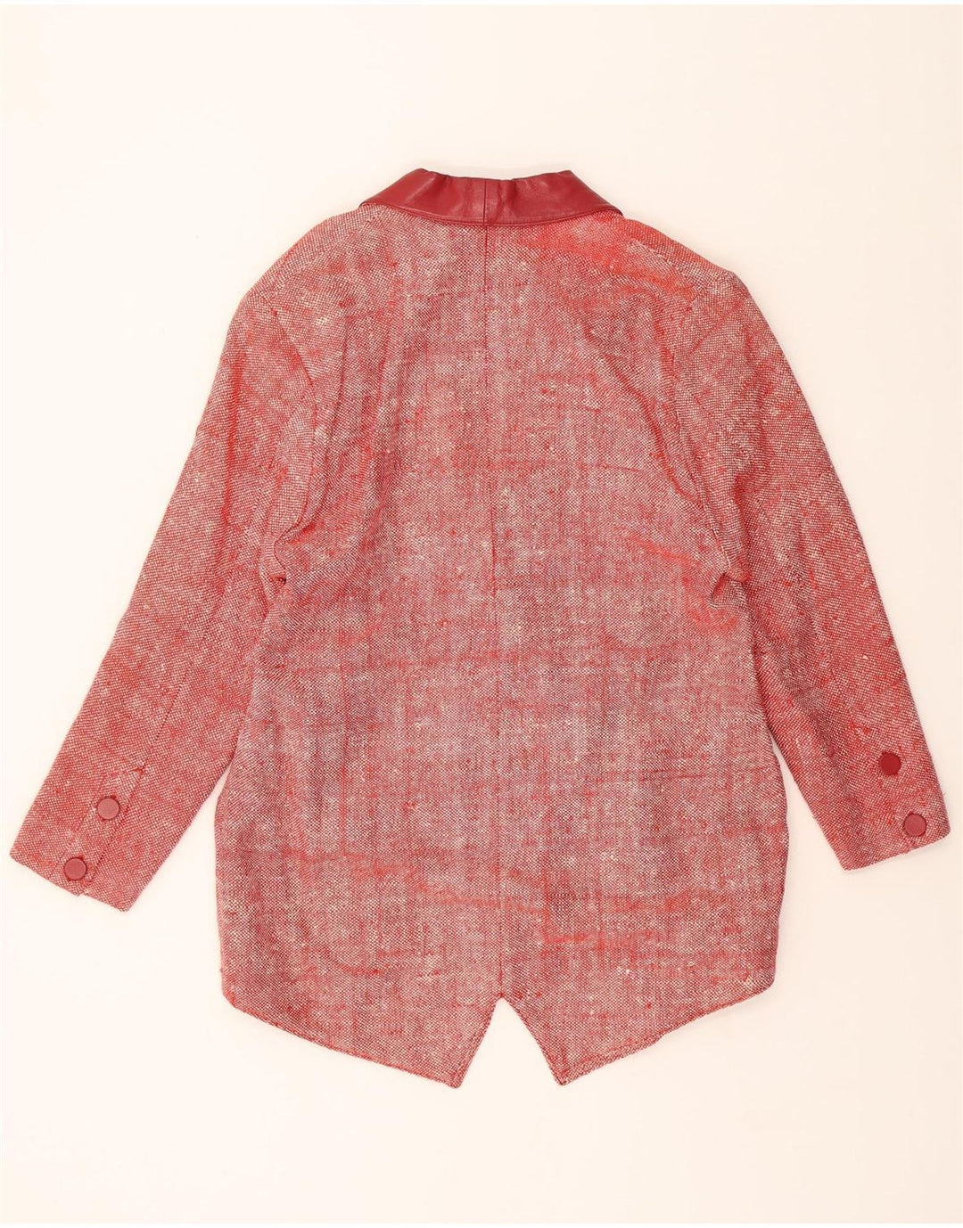 VINTAGE Womens Double Breasted Blazer Jacket UK 14 Large Red Flecked Vintage Vintage and Second-Hand Vintage from Messina Hembry 