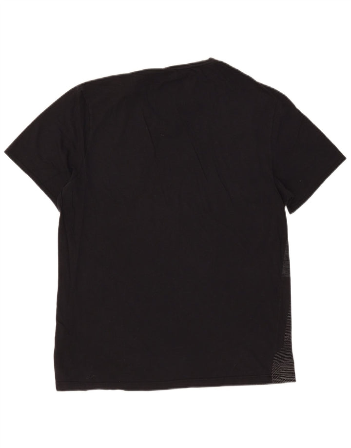 Guess Mens Graphic T-Shirt Top Large Black