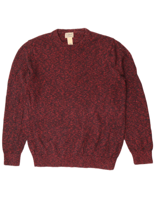 L.L.Bean Herre sweater med rund hals, Medium Bourgogne Flecked Bomuld