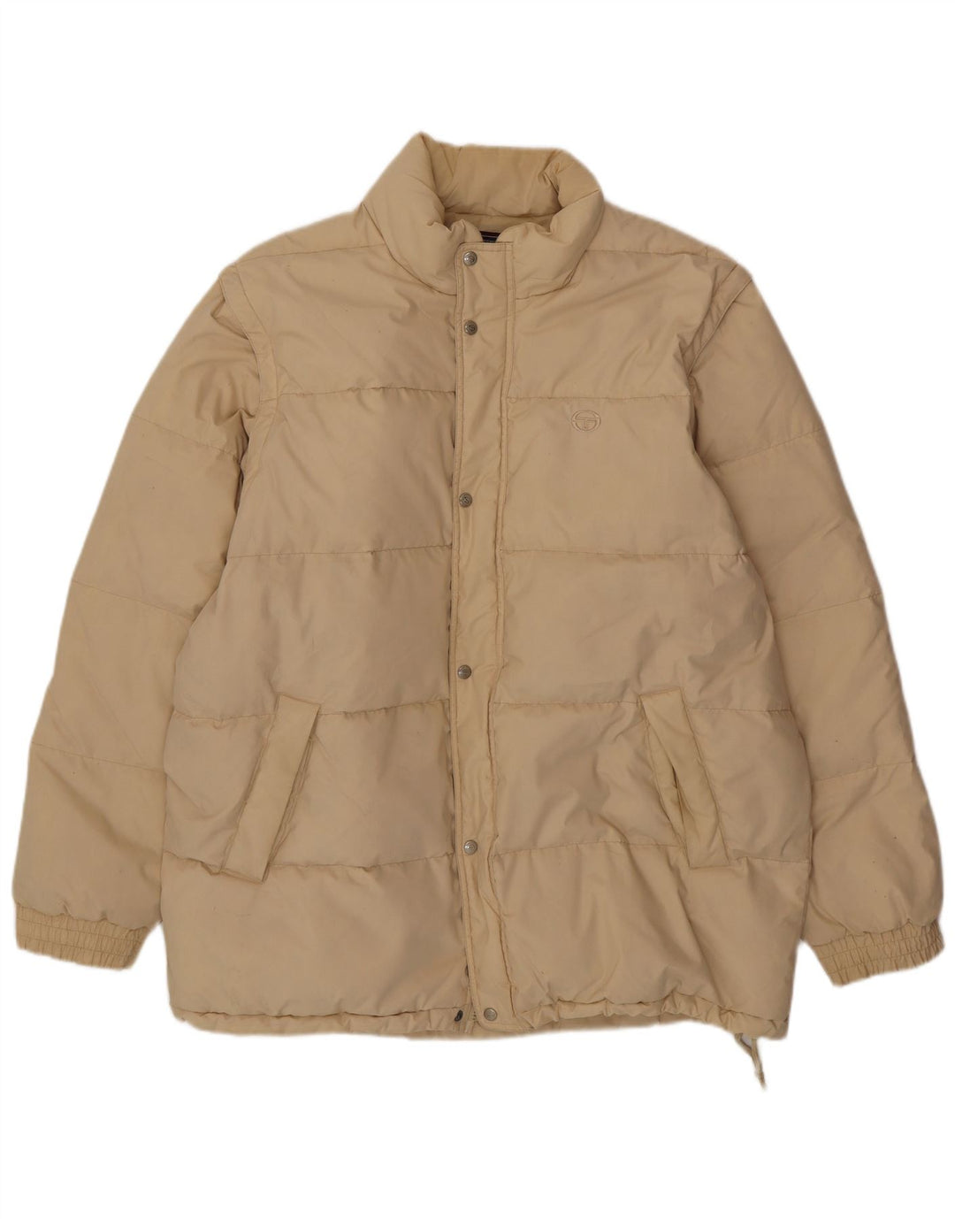SERGIO TACCHINI Wattierter Herrenmantel UK 44 2XL Beige Polyester