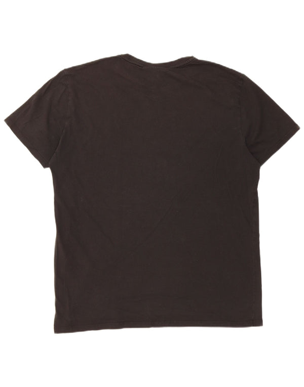 Lacoste Mens T-Shirt Top Medium Black Cotton