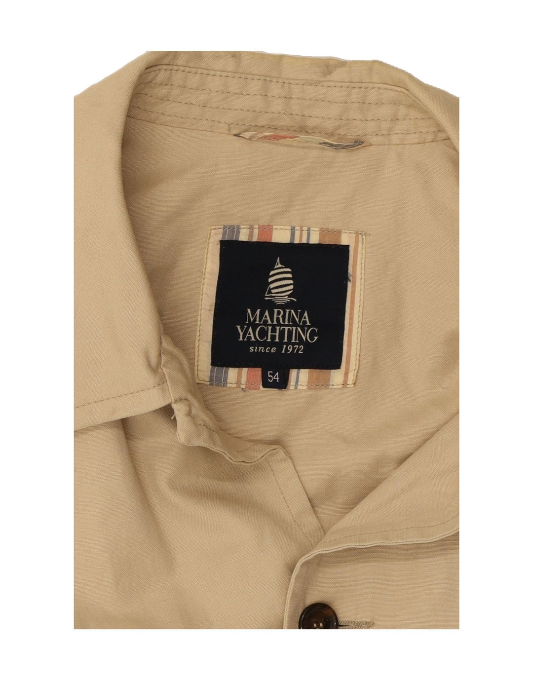 MARINA YACHTING Mens Utility Jacket IT 54 2XL Beige Vintage Marina Yachting and Second-Hand Marina Yachting from Messina Hembry 