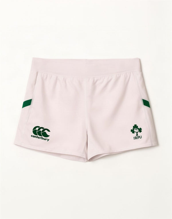 Canterbury Womens IRFU grafiske sportsshorts UK 18 XL Hvid Colourblock