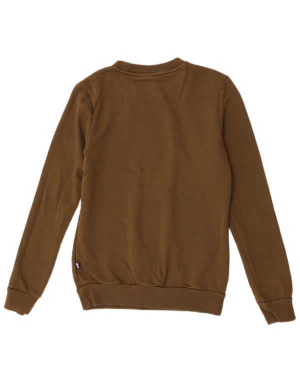 Puma Damen Sweatshirt Pullover UK 6 XS Khaki Baumwolle