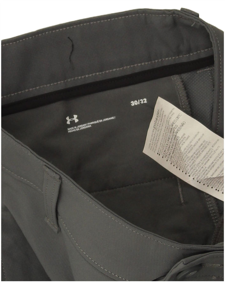 Under Armour Mens Slim Chino Trousers W30 L32 Grey Polyester