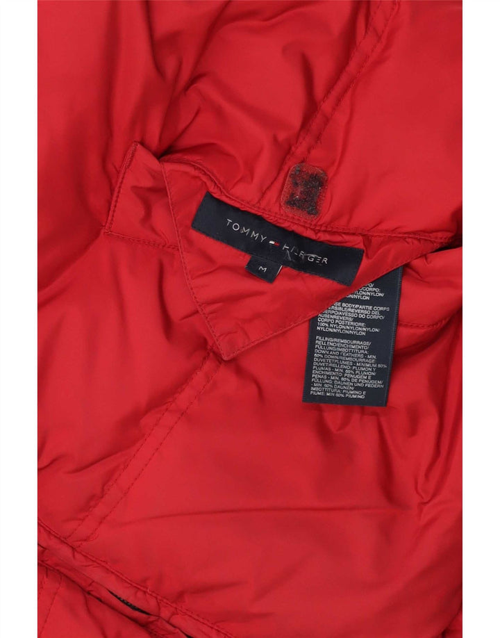 Tommy Hilfiger Mens Reversible Padded Gilet UK 38 Medium Red Polyester