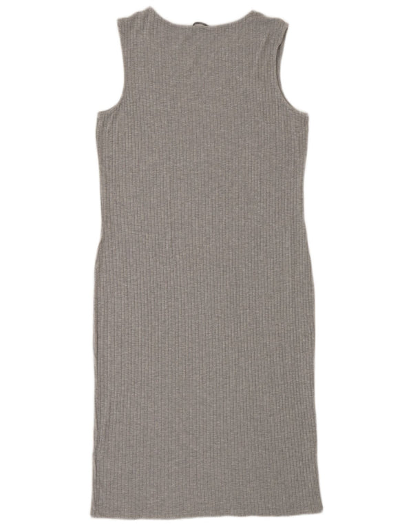 Marks & Spencer Robe moulante sans manches pour femme UK 42 Gris moyen Viscose