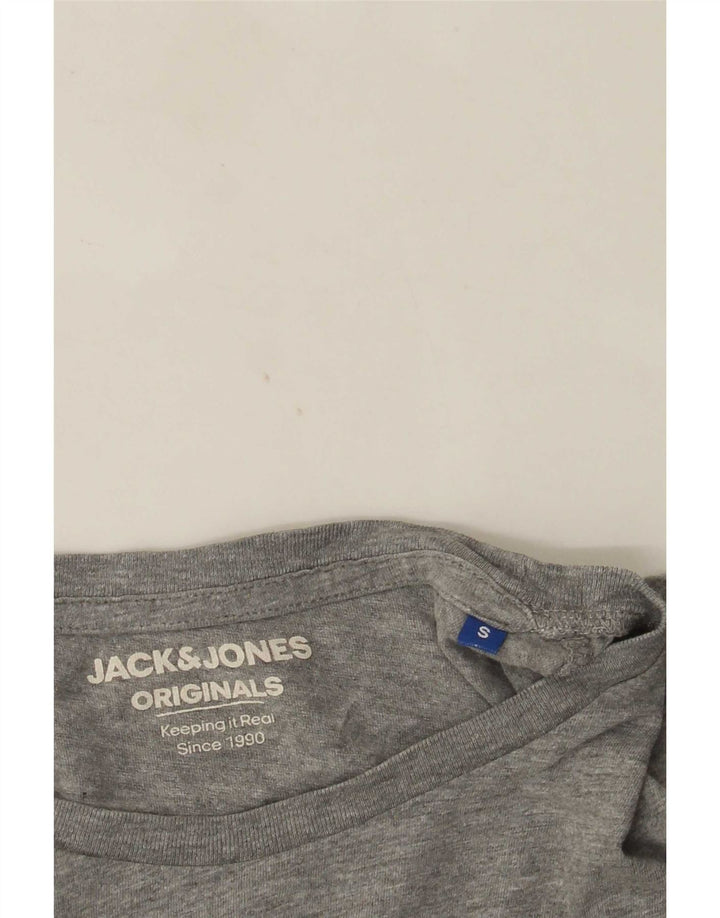 Jack & Jones Herren T-Shirt Top Small Grau Farbblock