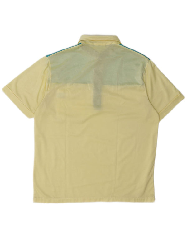 Canda Mens Polo Shirt IT 44/46 Small Yellow Colourblock