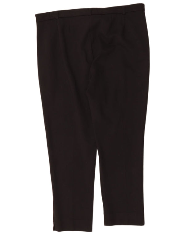 Женские прямые костюмные брюки Marks & Spencer UK 18 XL W36 L26 черные